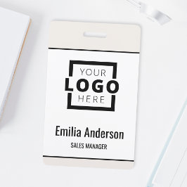 Aangepast bedrijf Logo Bar Code Medewerker Foto Be Badge