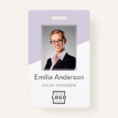 Aangepast bedrijf Logo Bar Code Medewerker Foto Bl Badge (Voorkant)