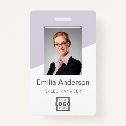 Aangepast bedrijf Logo Bar Code Medewerker Foto Bl Badge (Voorkant)