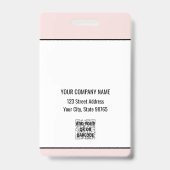 Aangepast bedrijf Logo Bar Code Medewerker Foto Bl Badge (Back)