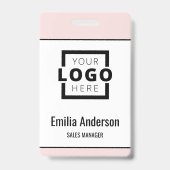 Aangepast bedrijf Logo Bar Code Medewerker Foto Bl Badge (Front)