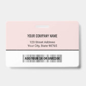 Aangepast bedrijf Logo Bar Code Medewerker Foto Bl Badge (Back)