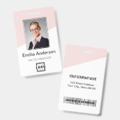 Aangepast bedrijf Logo Bar Code Medewerker Foto Bl Badge (Front & Back)