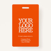 Aangepast bedrijf Logo Barcode Medewerker Grote fo Badge (Achterkant)