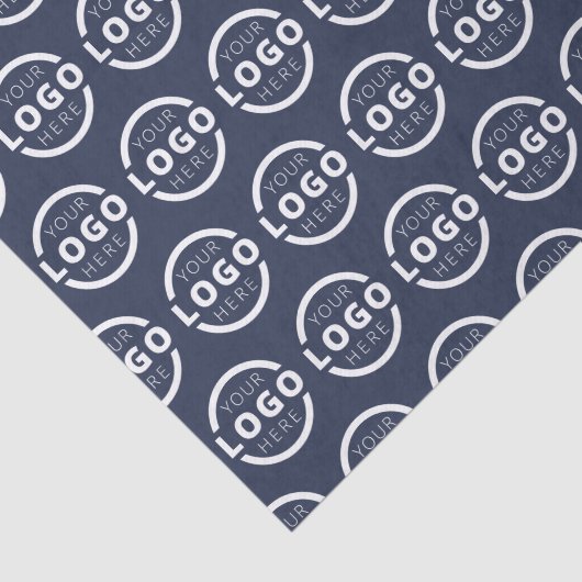 Aangepast bedrijf Logo bedrijf — Blauw Tissuepapier (Detail)