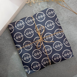 Aangepast bedrijf Logo bedrijf — Blauw Tissuepapier