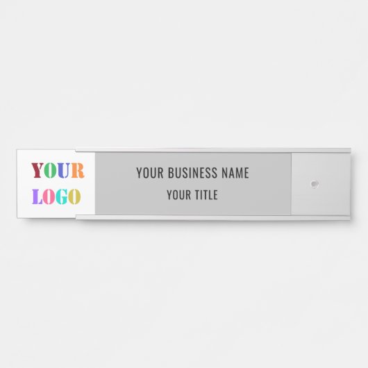 Aangepast Bedrijf Logo Bedrijfsnaam Deurteken Deurbordje (Voorkant)