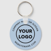 Aangepast bedrijf Logo Bedrijfstekst Licht Rug Sleutelhanger (Voorkant)