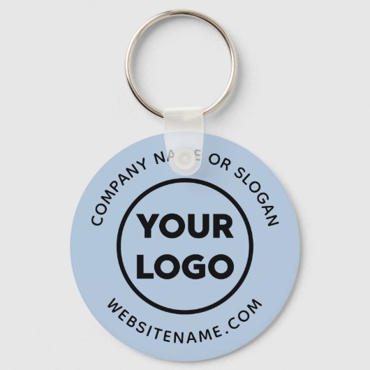 Aangepast bedrijf Logo Bedrijfstekst Licht Rug Sleutelhanger (Voorkant)
