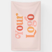 Aangepast bedrijf Logo Blush roze winkel kopen Spandoek (Verticaal)