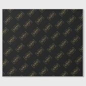 Aangepast bedrijf Logo Branded Promotional Black Cadeaupapier (Vlak)