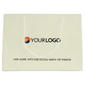 Aangepast bedrijf logo branded relatiegeschenken b groot cadeauzakje (Voorkant)