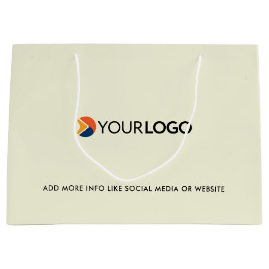 Aangepast bedrijf logo branded relatiegeschenken b groot cadeauzakje (Voorkant)