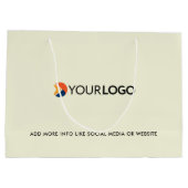 Aangepast bedrijf logo branded relatiegeschenken b groot cadeauzakje (Achterkant)