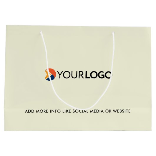 Aangepast bedrijf logo branded relatiegeschenken b groot cadeauzakje (Achterkant)