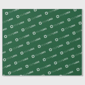 Aangepast bedrijf logo business gift jager groen cadeaupapier (Vlak)