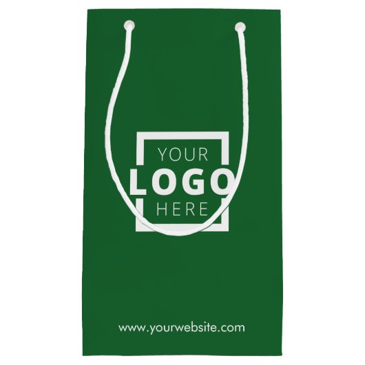 Aangepast bedrijf Logo Business Promotion Green Klein Cadeauzakje (Voorkant)