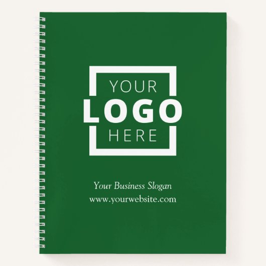 Aangepast bedrijf Logo Business Promotion Green Notitieboek (Voorkant)
