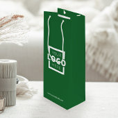 Aangepast bedrijf Logo Business Promotion Green Wijn Cadeautas