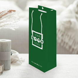Aangepast bedrijf Logo Business Promotion Green Wijn Cadeautas