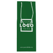 Aangepast bedrijf Logo Business Promotion Green Wijn Cadeautas (Voorkant)
