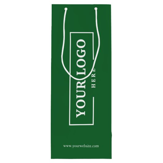 Aangepast bedrijf Logo Business Promotion Green Wijn Cadeautas (Achterkant)