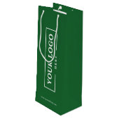 Aangepast bedrijf Logo Business Promotion Green Wijn Cadeautas (Achterkant Gekanteld)