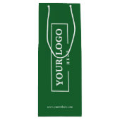 Aangepast bedrijf Logo Business Promotion Green Wijn Cadeautas (Voorkant)