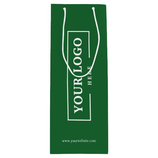 Aangepast bedrijf Logo Business Promotion Green Wijn Cadeautas (Voorkant)