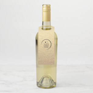 Aangepast bedrijf logo eenvoudige goudbusiness log flessenhanger