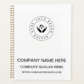 Aangepast Bedrijf Logo Eenvoudige Promotie Wit Planner (Voorkant)
