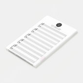 Aangepast bedrijf Logo en slogan Blank Bladmuziek Post-it® Notes (Schuin)