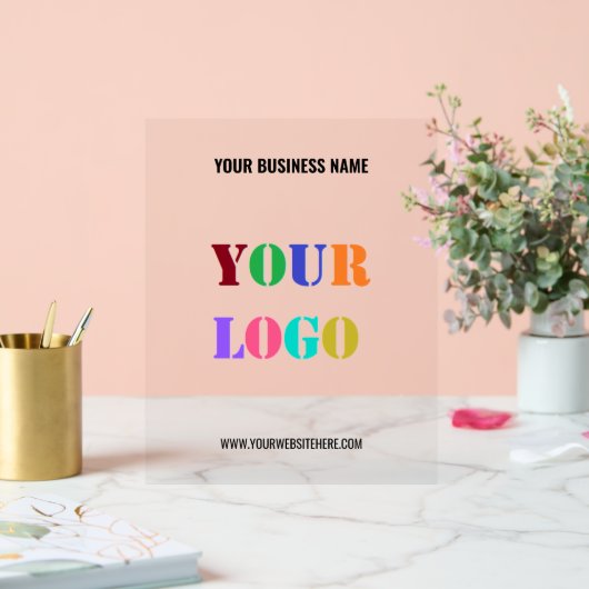 Aangepast bedrijf Logo en tekst Acryl teken Bord (Huwelijk)