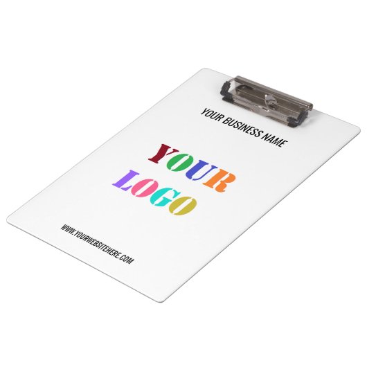 Aangepast Bedrijf Logo en Tekst Bedrijfs Klembord (Gekanteld)