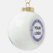 Aangepast bedrijf Logo en tekst kerstversiering Keramische Bal Ornament (Links)