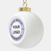 Aangepast bedrijf Logo en tekst kerstversiering Keramische Bal Ornament (Rechts)