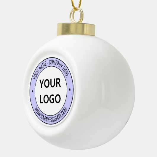 Aangepast bedrijf Logo en tekst kerstversiering Keramische Bal Ornament (Rechts)