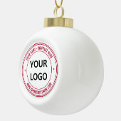 Aangepast bedrijf Logo en tekst kerstversiering Keramische Bal Ornament (Rechts)