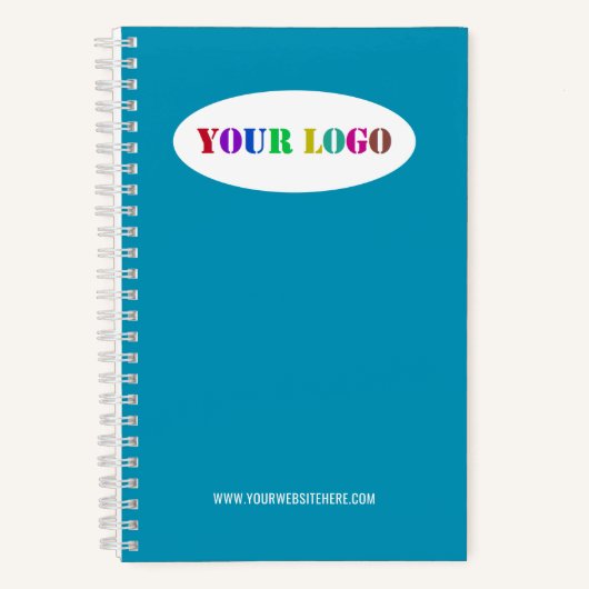 Aangepast bedrijf Logo en tekst Notitieboek uw kle (Voorkant)