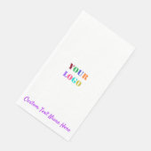 Aangepast bedrijf Logo en tekst papier gasthanddoe Servet (Hoek)