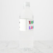Aangepast bedrijf Logo en tekst waterflesetiket Waterfles Etiket (Achterkant)