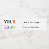 Aangepast bedrijf Logo en tekst waterflesetiket Waterfles Etiket (Enkel label)