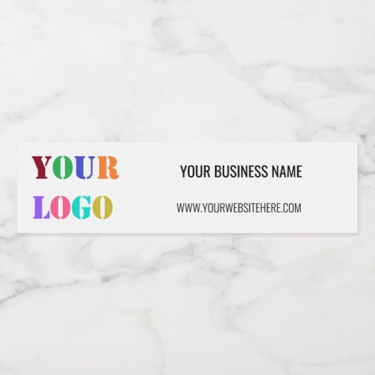 Aangepast bedrijf Logo en tekst waterflesetiket Waterfles Etiket (Enkel label)