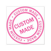 Aangepast bedrijf Logo Fuchsia roze Zelfinktende Stempel (Design)