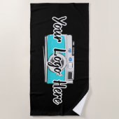 Aangepast bedrijf Logo gebruik eigen bedrijf Logo  Strandlaken (Voorkant)