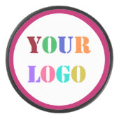 Aangepast bedrijf Logo Hockey Puck Ontwerp uw eige (Voorkant)