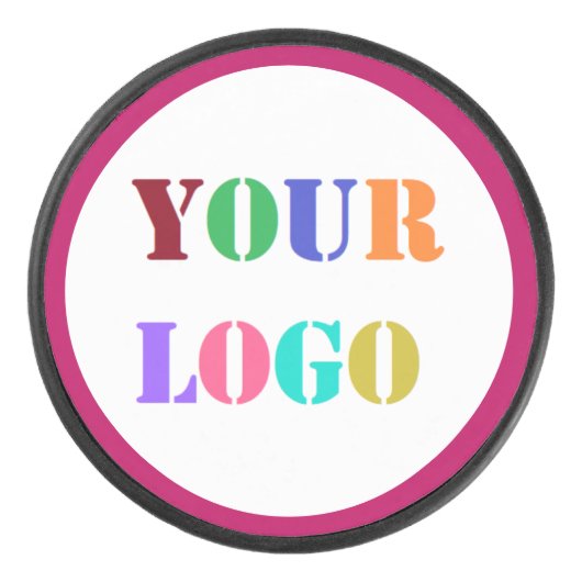 Aangepast bedrijf Logo Hockey Puck Ontwerp uw eige (Voorkant)
