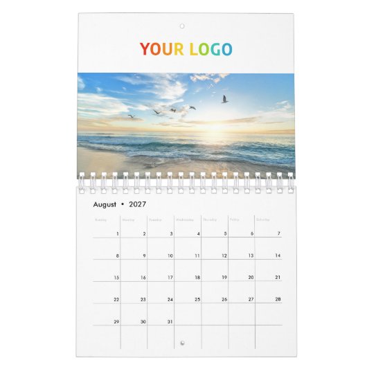 Aangepast Bedrijf Logo Kantoor Foto Kalender (Aug 2027)