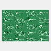 Aangepast Bedrijf Logo Kerst Elegant Inpakpapier Vel (Voorkant 3)