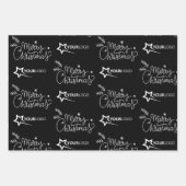 Aangepast Bedrijf Logo Kerst Elegant Inpakpapier Vel (Voorkant 2)